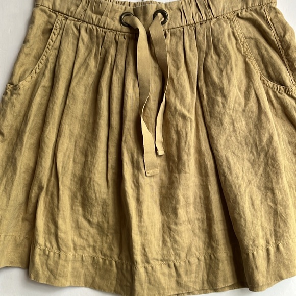 J Crew Linen Drawstring Mini Skirt Size 4 Pockets - Picture 11 of 11